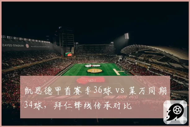 凯恩德甲首赛季36球 vs 莱万同期34球,拜仁锋线传承对比